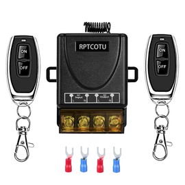 RPTCOTU Wireless Remote Switch 110 V, AC 110V/120V/240V/30A Wireless Remote Relay Switch with Control Distance up to 328 feet for Smart Home, Water Pump, AC Electrical Equipment. (AC 30A).