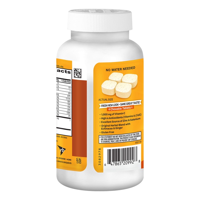 Airborne Vitamin C 1000mg (per Serving) - Citrus Chewable Tablets
