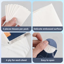 Esdiplot 4-Ply Small Tissues Packs, 120-Pack Individual Facial Tissue Packs
