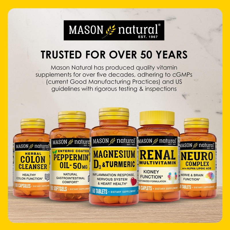 MASON NATURAL Ginkgo Biloba, Supports Brain Function & Mental Alertness,