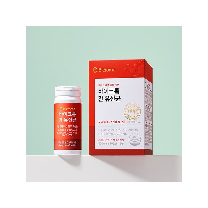 바이크롬 간 유산균 NVP-1702 간 건강 개선 프로바이오틱스 Bikrom Liver