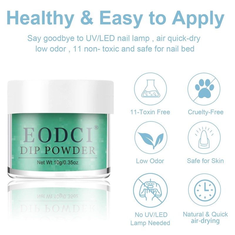 Eodci 12 Pieces Dipping Powder Nails Starter - 6 Colours