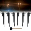 CNQLIS 6Pcs 10-3/4" Outdoor Flashlight Holders for Metal Ground Nail