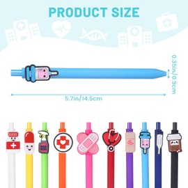 Pack of 10 Funny Ballpoint Pens Nurse Gifts, Cartoon Nurse Pen, Gift Nurse Accessories for Nurses Doctors Medical Assistants (Variant B)