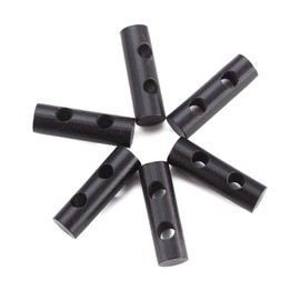 FOSTAR Mini Ferro Rods, 6 Pack Drilled Ferrocerium Rod Camping Emergency Fire Starters, with Two 4mm Lanyard Hole for Paracord Bracelet, Necklace