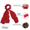 Chiffon Scrunchie with Tails Hair ties - Red Edgestitch Hair
