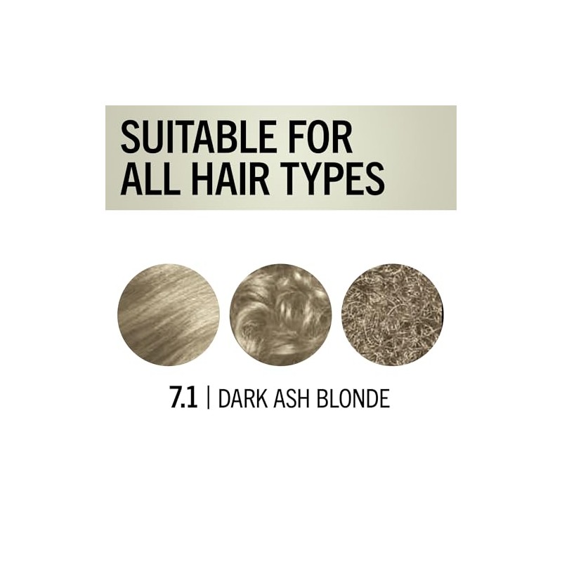 Schwarzkopf Keratin Color Permanent Hair Color Cream 7.1 Dark Ash