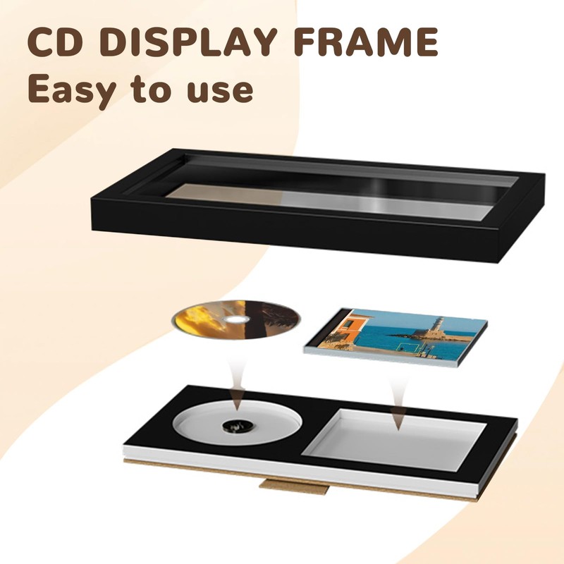 Could Spark CD Frame Display Case-14.2" x 7.9"Black Style with