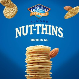 Blue Diamond Almonds Nut Thins Gluten Free Cracker Crisps, Original, 4.25 Ounce (Pack of 12)