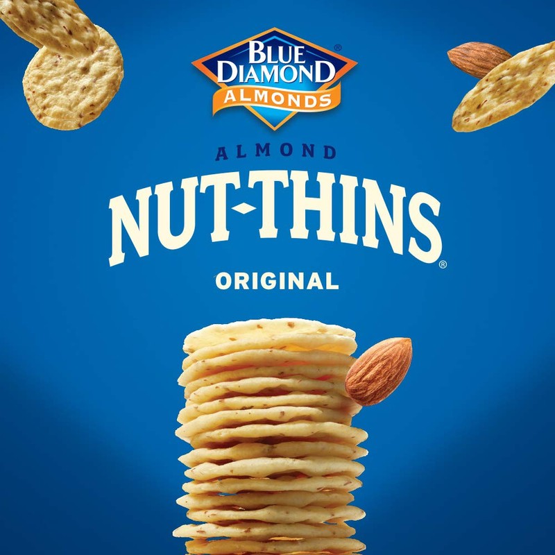 Blue Diamond Almonds Nut Thins Gluten Free Cracker Crisps, Original,