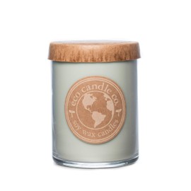Eco Candle Co. Recycled Candle, Chamomile Sage, 18 oz. Double Wick - Scents of Sage & Chamomile - 100% Soy Wax, No Lead, Kraft Paper Label & Lid, Hand Poured, Phthalate Free, Midwest Grown Soybeans