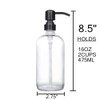 2 Pack Thick Clear Glass Pint Jar Soap Dispenser with