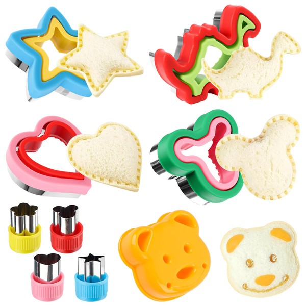 AKONE Children's Cookie Cutters, Bread and Vegetables, Children's Bread Cutters,