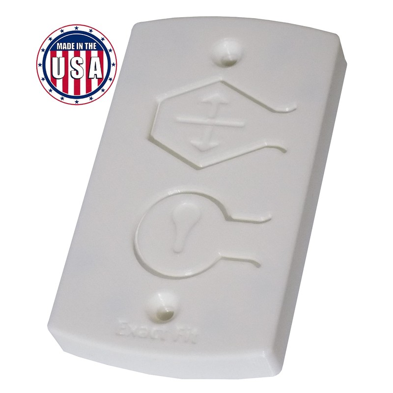 White Two Button Cover Plate - Fits Wayne Dalton Garage