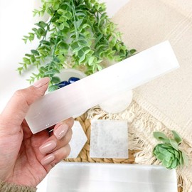 Selenite Charging Plate | Selenite Plate | Selenite Slab | Selenite Charging Bar | Selenite Crystal | Healing Crystals | Selenite Slab | Selenite Bar