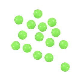 PATIKIL 7mm Luminous Fishing Beads, 200 Pieces Soft Plastic Glow Fishing Bait Eggs Rig Bead Tackle Tool Round, Green