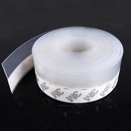 Transparent Door Gap Seal Strip - Draft Stopper Weatherstripping for Entrance Doors (2.5M Translucent) 25MM 5ea