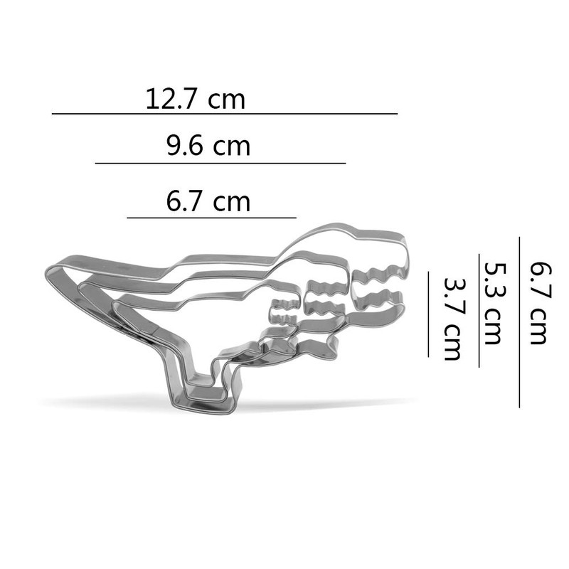 Tyrannosaurus T-Rex Dinosaur Cookie Cutter Set - 3 Piece –