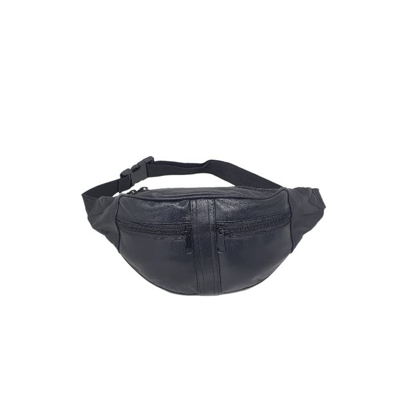 RAS Leather Travel Money Pouch Waist Bum Bag Adjustable Belt
