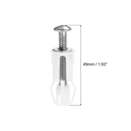 uxcell 2Pcs Toilet Top Cover Lid Seat Fixings, Hinge Bolt Screws Toilet Seat Fixings for Top Mounting Toilet Seat Hinges Toilet Seat Replacement Parts Kit