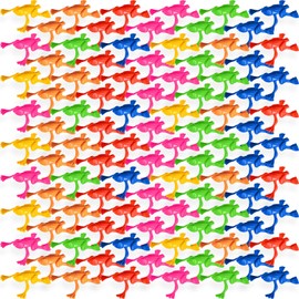 Silipull 200 Pack Jumping Plastic Frogs for Kids Toys Bulk 2 Inches Assorted Colors Party Frogs for Party Favors Goody Bag Fillers Classroom Prize