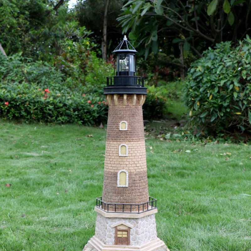 Cabilock Rotating Lighthouse Solar Light Outdoor Garden Beacon Lamp Water