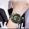 Camouflage Green Kids Watch 7 Colors LED 50M Waterproof Digital