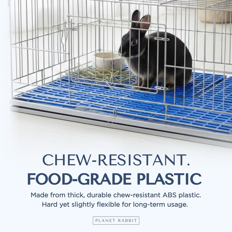 Planet Rabbit Premium Rabbit Cage Mats (Blue, 1 Pack) |