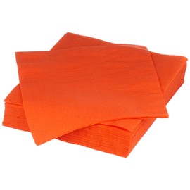 Hanging Lamp ser42207310 Collection, Napkin 40 x 40, 2-Ply, 1/4 Fold, 100 Napkins, 2-Ply Plain with Border, Orange