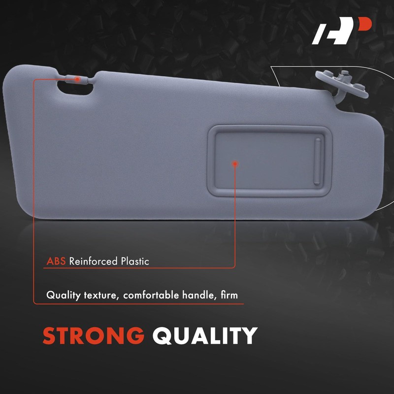 A-Premium Right Passenger Side Sun Visor with Mirror - Compatible