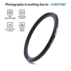 52mm Lens to 43mm Camera Lens Adapter,52mm-43mm Filter Step-Down Ring,Compatible All 43mm Filter Accessory.Made from CNC Machined