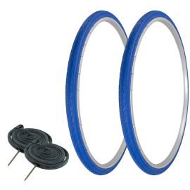 PRO+ TIRES 700 x 28 Blue G-5013 W/ HEAVYDUTY TUBES 80mm Presta Valve