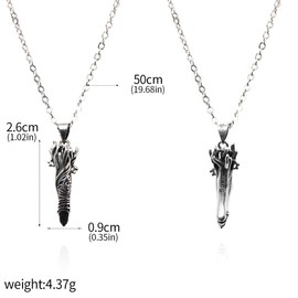 Akixen Two-sided Ryomensuuna Finger Necklace, Cosplay, Anime Tools, Lightweight, Goods, Fashion Accessory, Halloween, Christmas Gift