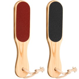 Foot File, Double Sided Wooden Foot Rasp File Foot Scraper Hard Skin Remover Foot Files for Hard Skin for Wet Dry Cracked Feet Removing Dead Skin Foot Care