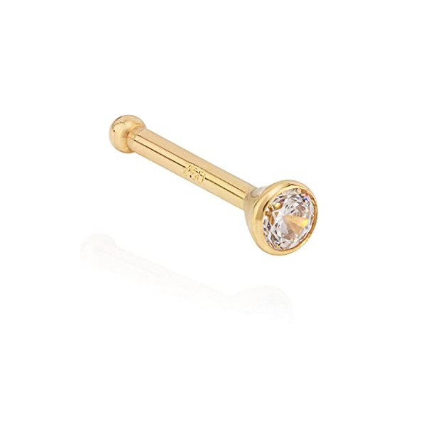 NKlaus Nose Piercing 750 Yellow Gold 18 Carat Piercing Nose