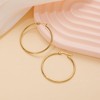 LIAN Gold Hoop Earrings for Women 18K Gold Plated Hoops