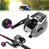 Solar Digital Display Fishing Reel Casting Wheel Rechargeable Single Rocker