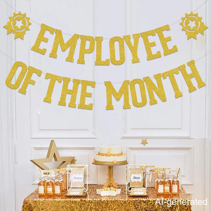 Employee of the Month Banner Employee Appreciation Day Decoration Office
