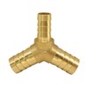 Joywayus 1/2"x 1/2"x 3/8" Barb Reducer, Brass Reducing Y 3-way