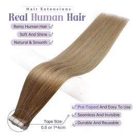 Fshine Extensiones Cabello Natural 10 Desvanecimiento Mar 18in 50gr