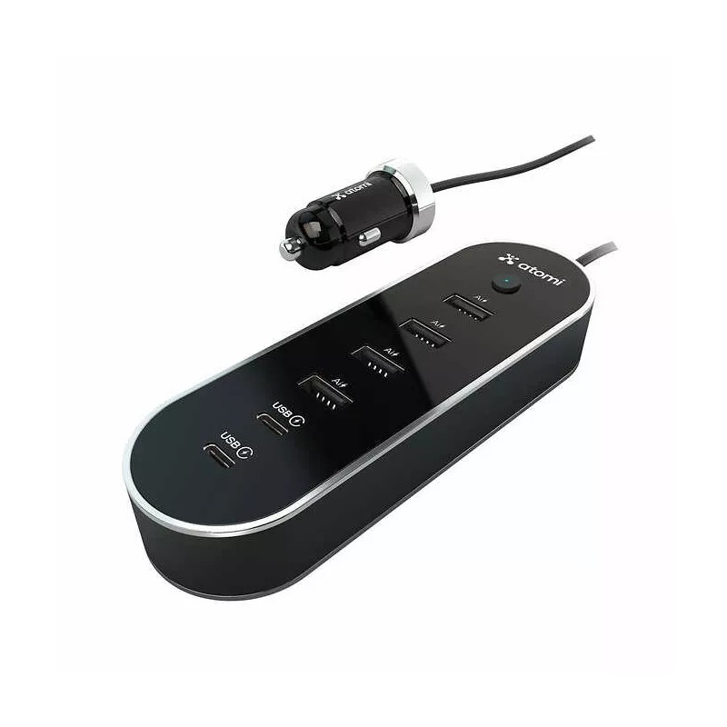 Atomi 40W Multi Port Device Car Charger 2Pk Charge 6