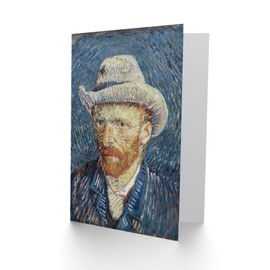 Artery8 Vincent van Gogh Art Card Self Portrait with Grey Felt Hat