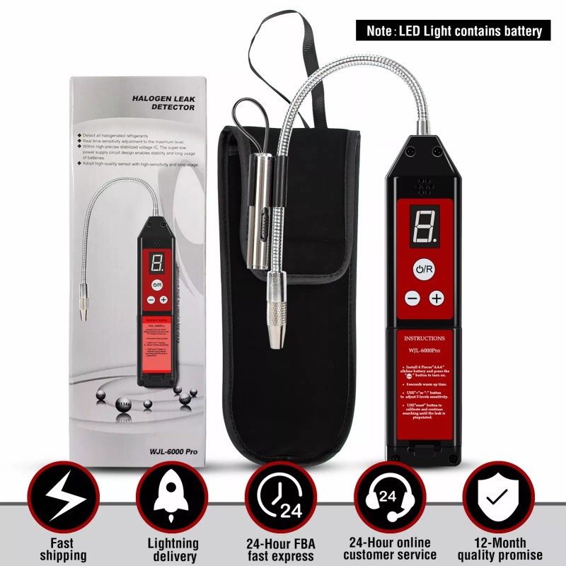 Simbow Refrigerant Leak Detector with LED Light, Halogen Leak Detector