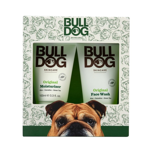 Bulldog Skincare - Original Skincare Duo, Gift Set for Men (x1 Original Moisturiser 100ml, x1 Original Face Wash 150ml)