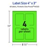 Avery Printable Rectangle Labels with Sure Feed Technology, 4" x