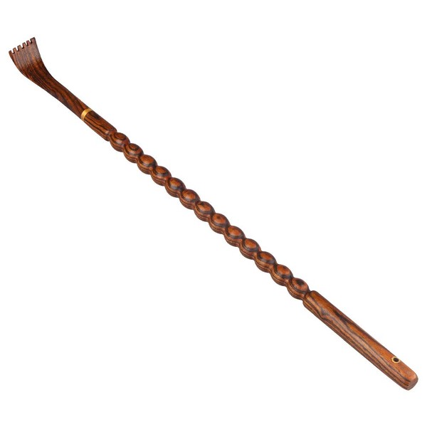Tomorotec 100% Natural Bocote Wood Back Massager for Itching Relief, Long Sturdy Therapeutic Bamboo Back Scratchers, Body Relaxation Massager Set