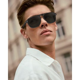 CARFIA Acetate Polarized Men's Sunglasses - Pilot Design, UV Protection CA5355