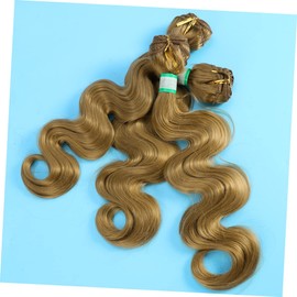 Minkissy 3pcs Body Wave Hair Bundles Unprocessed Synthetic Extensions Lightweight No Shedding Easy to Style Human Hair Weave for Youthful Look