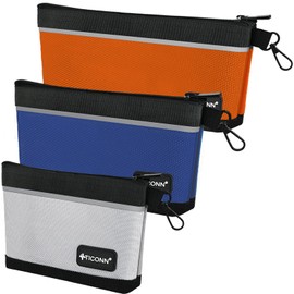 TICONN Tool Pouches with Zipper, 1680D Oxford Small Tool Bags, Waterproof Utility Bag Zipper Pouch for Tool Organizers and Storage (3 Pack Combo)