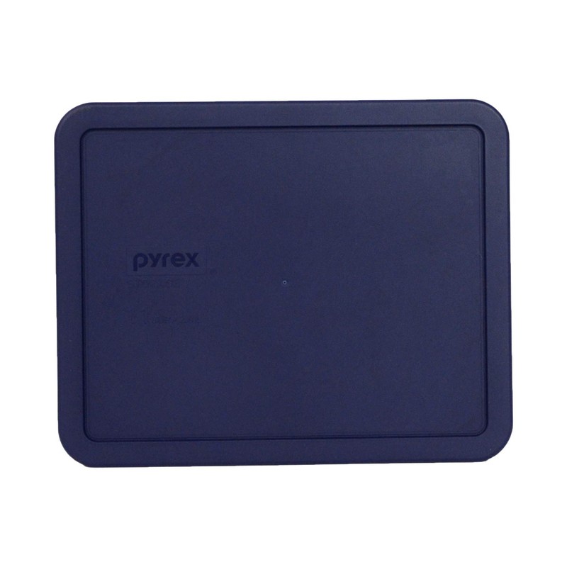 Pyrex 7212 11-Cup Glass Dishes with Dark Blue Lids (2-Pack)